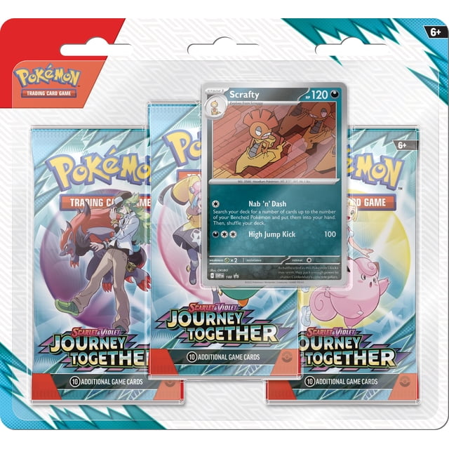 Blíster Pokémon TCG Scarlet y Violet Journey Together con Scrafty