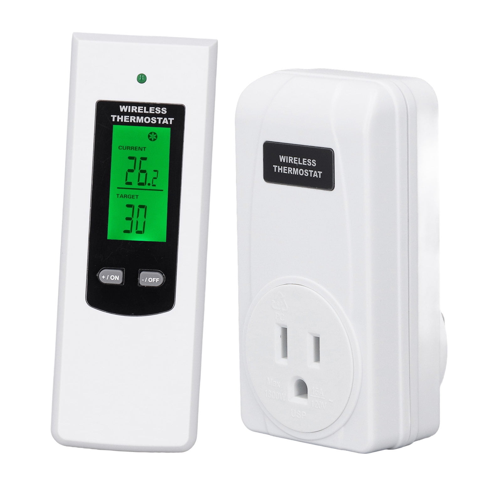 Digital Temperature Controller Outlet, LCD Backlit Fault Alarm US Plug