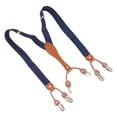 thumbnail image 5 of Tirantes para hombre de doble capa ajustables elásticos cómodos tirantes resistentes para hombres azul marino, 5 of 5