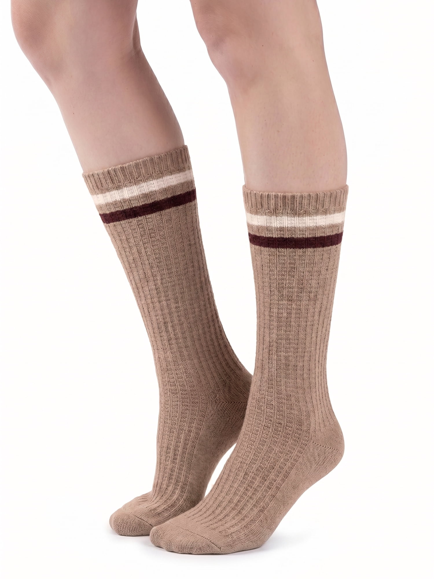 MUK LUKS Women's Fluffy Dream Tall Boot Socks, 6-Pack, OSFM