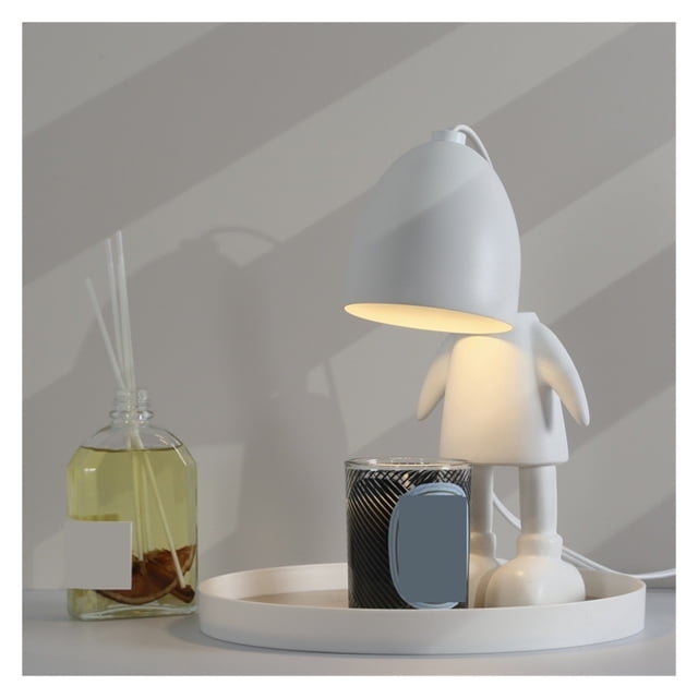 Robot Candle Warmer Table Lamp Heating Resin Dimmable Light Candle Warmer ,Fast Heating