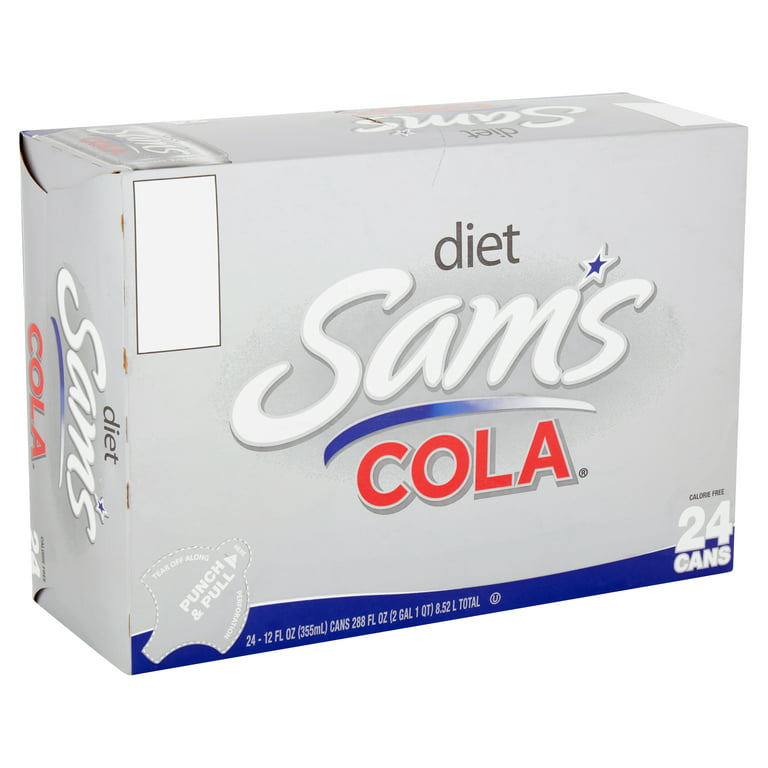 Sam's Cola Soda Pop, 12 fl oz, 24 Pack Cans