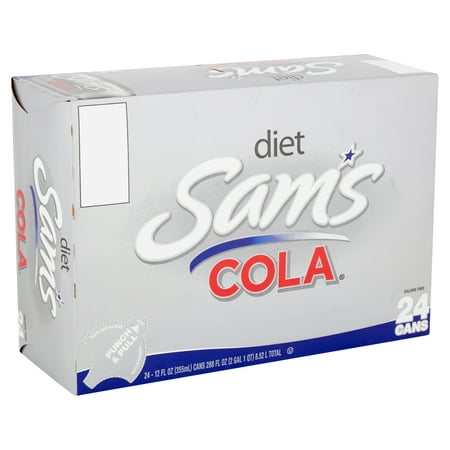Sam's Cola Diet Soda, 12 fl oz, 24 count