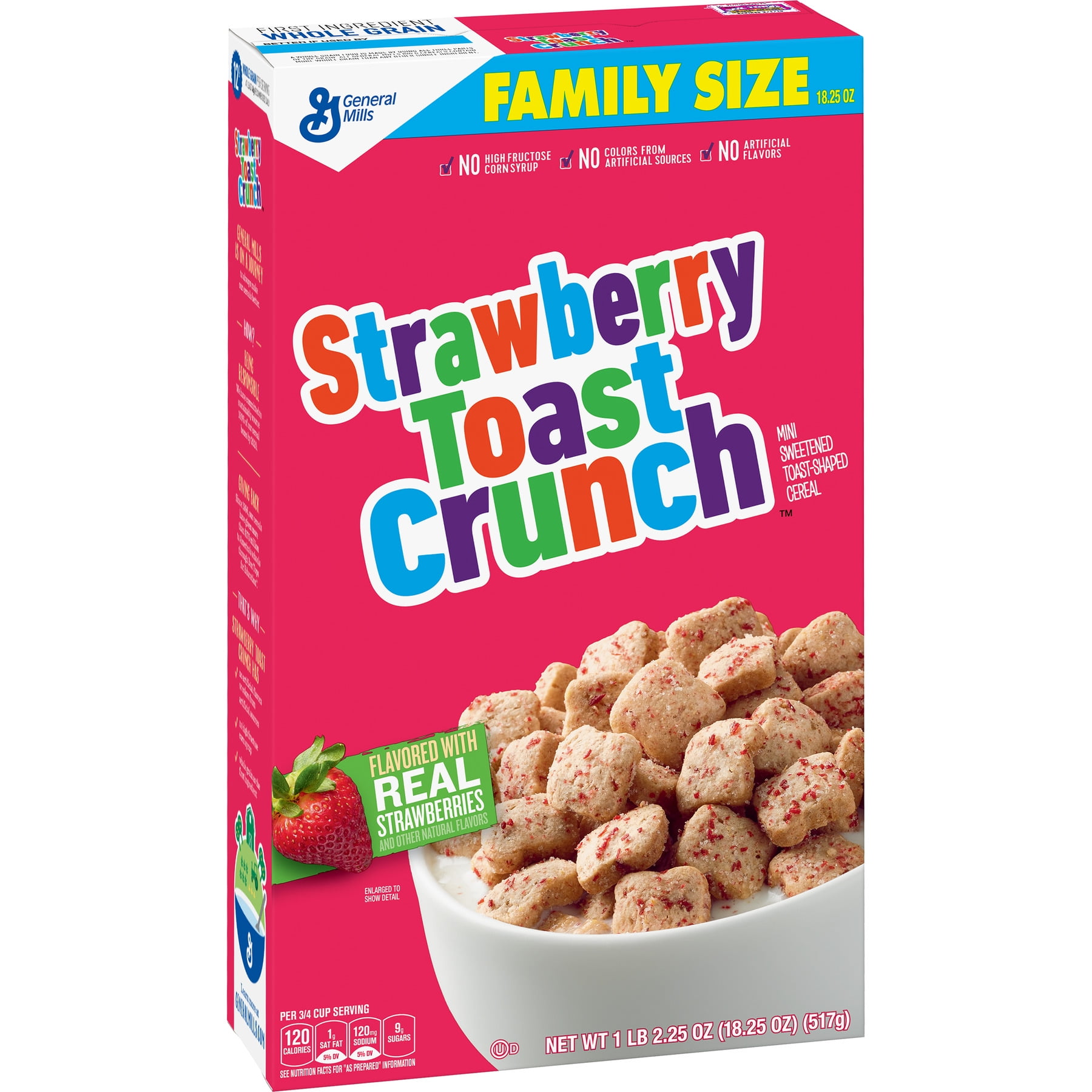 Strawberry Toast Crunch Breakfast Cereal, 18.25 oz Box