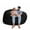 Black, variant on Ultimate Sack 6000 (6 ft.) Bean Bag Chair with Footstool (Bundle)
