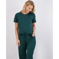 thumbnail image 3 of 2 Pack: Women’s Cozy Short-Sleeve PJ Top with Capri Pants - Pajama Lounge & Sleepwear Set (Available In Plus), 3 of 6
