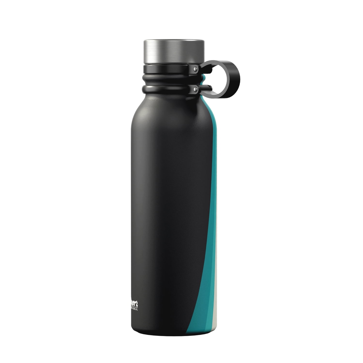 Outdoors Professional 20-Oz. Stainless Steel Double-Walled Vacuum-Insulated Travel Bottle with Leakproof Screw Cap (Retro Good Vibes), OUTD9294