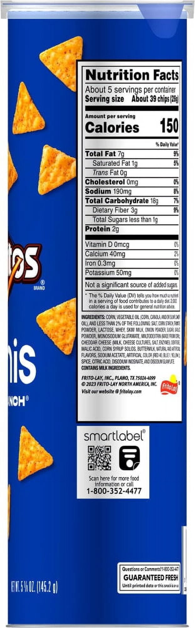 Doritos Minis Cool Ranch Minis Tortilla Snack Stacks Crisps Chips 5.13 oz - 5 Pack