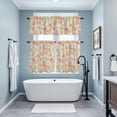 thumbnail image 3 of Orange Teal Purple Kitchen Curtains Sets for Windows 24 Inch Length, Modern Abstract Art Watercolor Rod Pocket Window Treatments Tier Curtains and Valances Set for Bedroom/Bathroom, 3 of 8