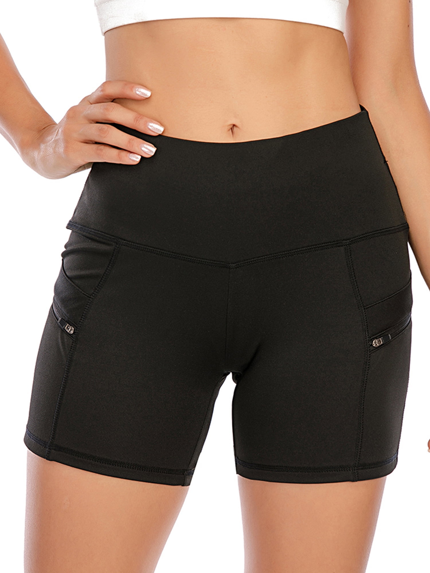 yoga shorts with side pockets