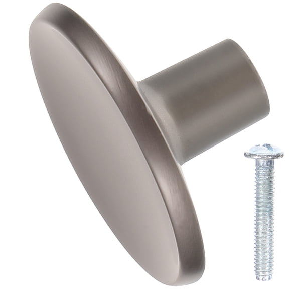 WASHWEPE 1Pack Kitchen Cabinet Handles Zinc Alloy Drawer Handle Replacement Grey