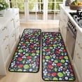 thumbnail image 4 of Kitchen Rugs Sets Of 2,Strawberry Plants Fruit Leaf Flower Anti Fatigue Kitchen Mat Rugs Non Slip Washable,Decorative Kitchen Floor Mats for Kitchen,Sink,Laundry,17"x47"+17"x47", 4 of 5
