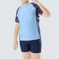 thumbnail image 5 of YuYuBao Toddlers Boys Swimwear Rash Guard Set Split Summer Beach Tops And Swim Trunks Teens Kids Swimming Swimsuits, 160, 5 of 9