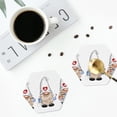 thumbnail image 4 of Honeii Nurse doctor gnome Print Leather Coaster Set of 4, Ideal for Safeguarding Your Furniture from Drinks Spills and Effortless cleanup-Hexagon, 4 of 6
