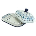 thumbnail image 2 of Blue Rose Polish Pottery Celeste Butter Dish, 2 of 2