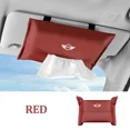 thumbnail image 5 of Caja de pañuelos de cuero Nappa para el parasol del coche, bolsa de almacenamiento para Mini Cooper JCW John Cooper Works F54 F55 F56 F60 R50 R52 R56 R57 R60 R61, 5 of 5