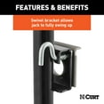 thumbnail image 3 of CURT 28304 Weld-On Bracket-Style Swivel Trailer Jack, 2,000 lbs. 15-1/4 Inches Vertical Travel, 3 of 4
