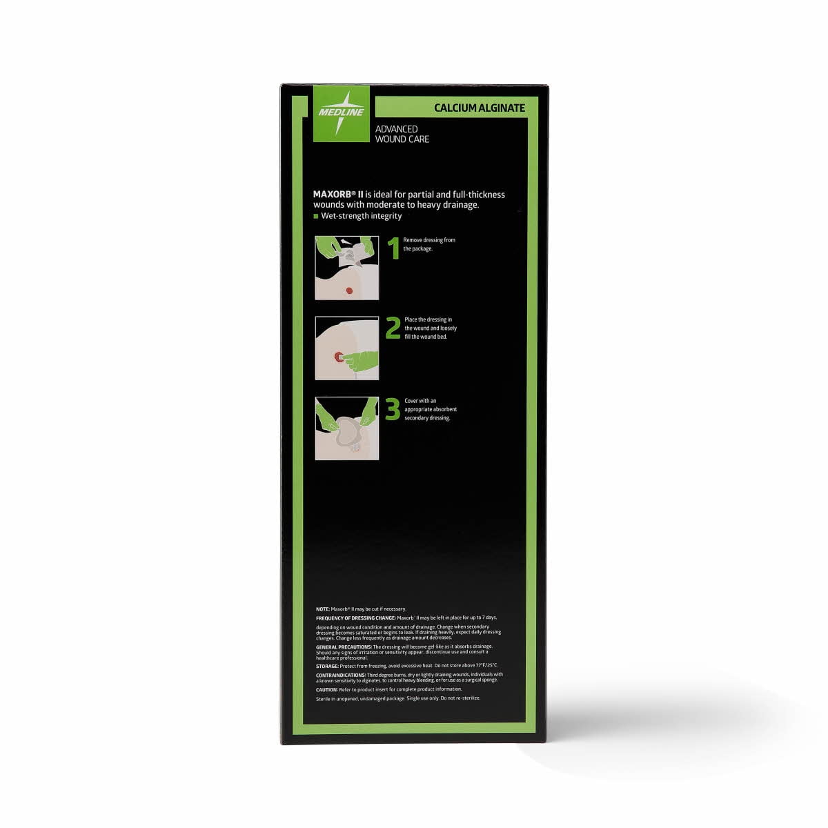 Medline Maxorb® II Alginate Wound Dressings, 1" x 18" Rope, 10 Count