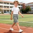 thumbnail image 7 of Jinhomg Boys' Quick Dry Cargo Shorts Kids Elastic Waist Athletic Shorts with Multi-Pockets Lightweight Hiking Summer Beach Shorts 5-13Y, 7 of 7