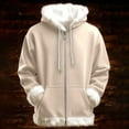 thumbnail image 2 of Womens Hoodies Oversized Long Sleeve Solid Color Zip Up Hooded Sweatshirts Fall Fashion Jackets Trendy Winter Outfits, 2 of 3