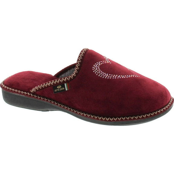 SC Home Collection Womens 12517 Plush Heart Cozy House Slippers Made in Europe