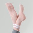 3 Pairs Stylish Stripes Pilates Socks With Silicone Grip Bottom Cotton ...