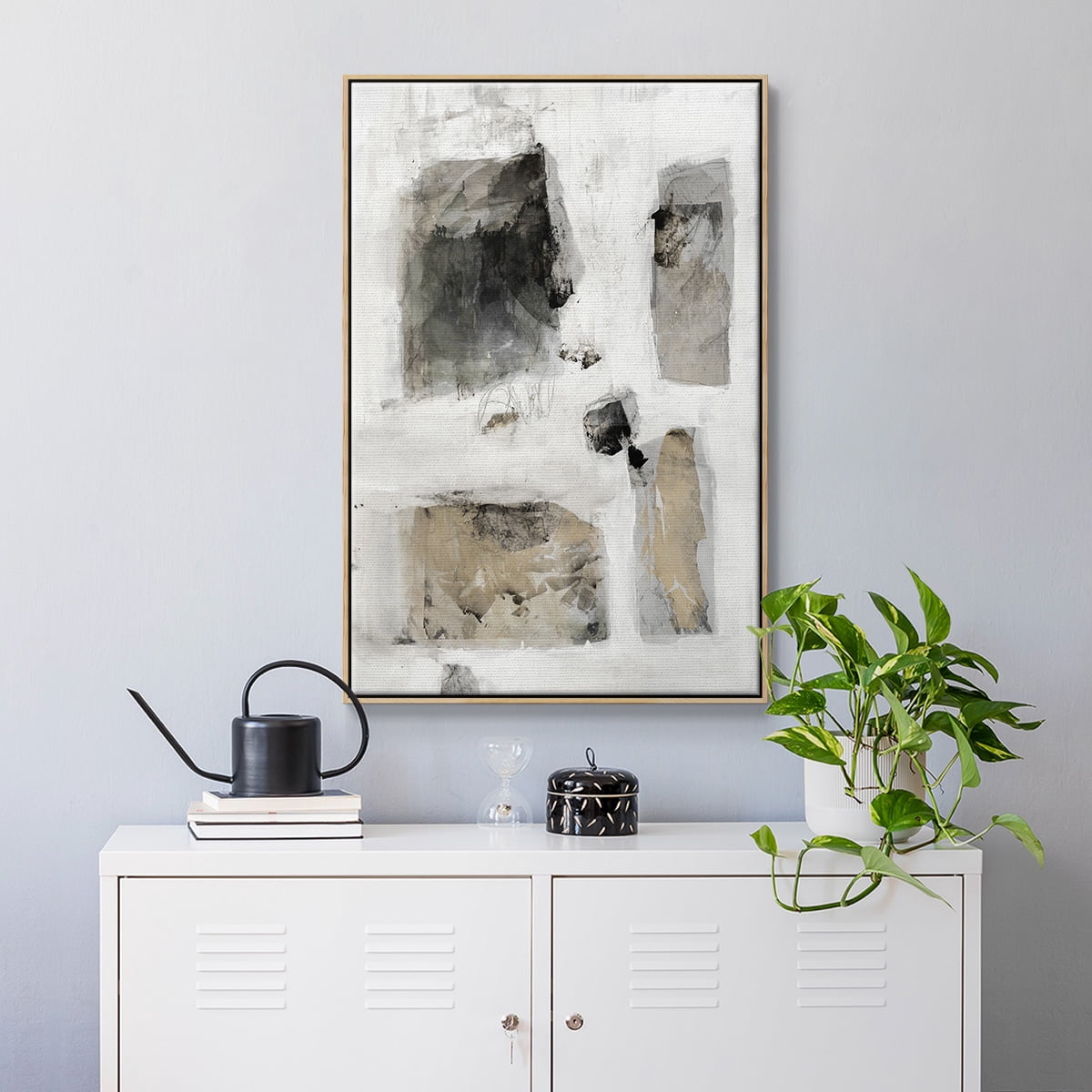 A Simple Love I V30 Framed Premium Gallery Wrapped Canvas - Ready to Hang - 25 x 37 - Natural Wood Floating Frame