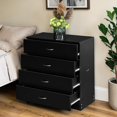 thumbnail image 3 of Tcbosik 4 Drawer Dresser for Bedroom, 28.7" Tall Night Stand, Modern Bedside Table for Living Room, Easy Assembly, Black, 3 of 7