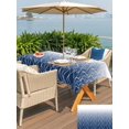 thumbnail image 5 of Outdoor Tablecloth with Umbrella Hole for Patio/Picnic/Party/Camping, Modern Navy Blue Waterproof Table Cloth Rectangle Table Cover Washable, Abstract Ombre Geometric Morocco (60"x 120"), 5 of 8