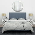 thumbnail image 3 of Designart "Dandelion Natures simplicity II" Floral Bedding Covert Set - Dandelion Grey Traditional Bed Set With 2 Shams, 3 of 6