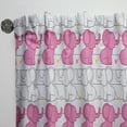 thumbnail image 3 of Designart 'Pink Elephant Kids Collage' Tropical Curtain Panel, 3 of 5