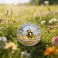thumbnail image 2 of Bee Kind Positivity Commemorative Coin, Double-Sided Inspirational Bee Token with Kindness & Gratitude Message, Sunflower & Laurel Design, Unique Encouragement Gift for Women, Men, Friends (1pcs), 2 of 7