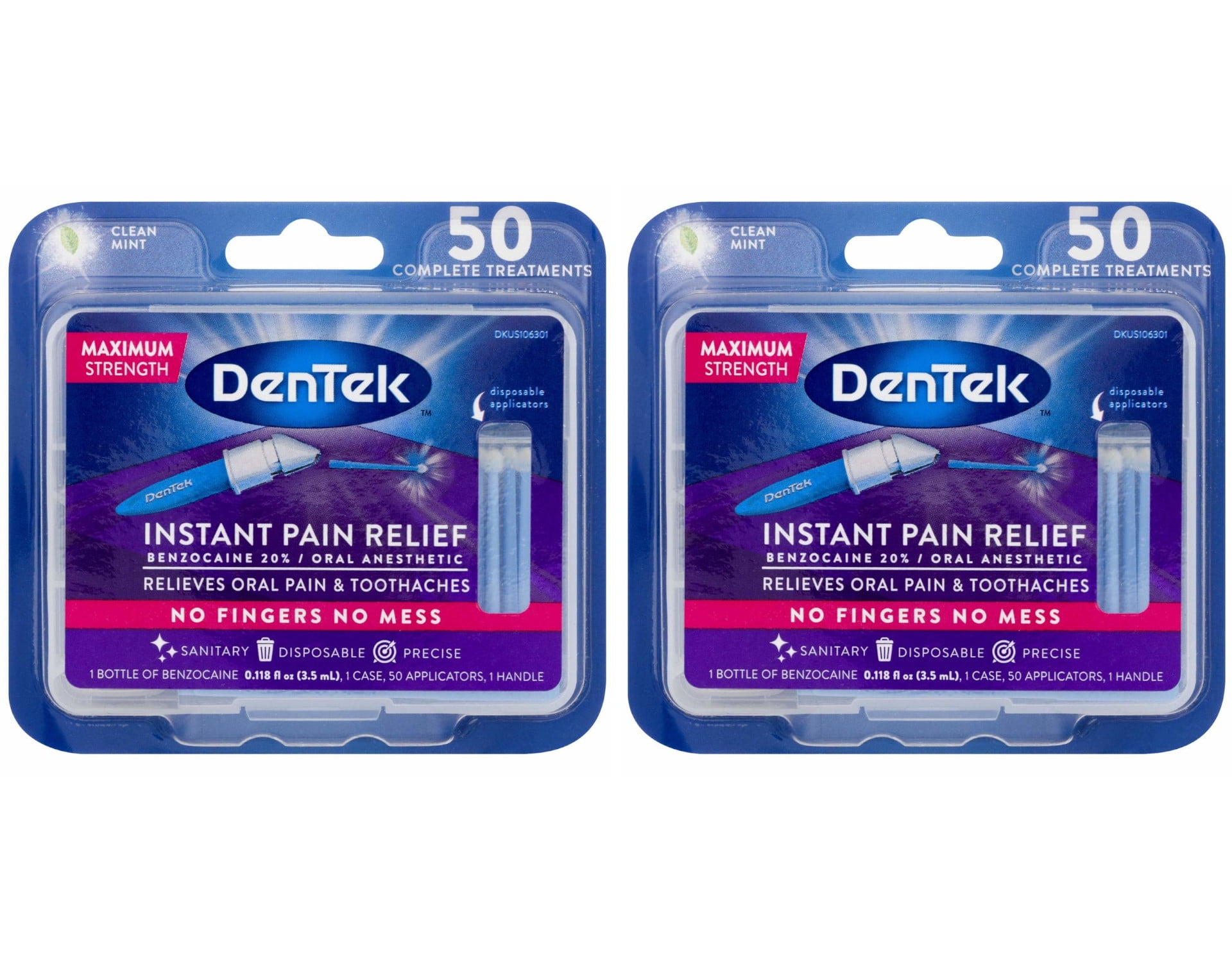 DenTek Adult Instant Pain Relief Kit, 50 ea (Pack of 2)