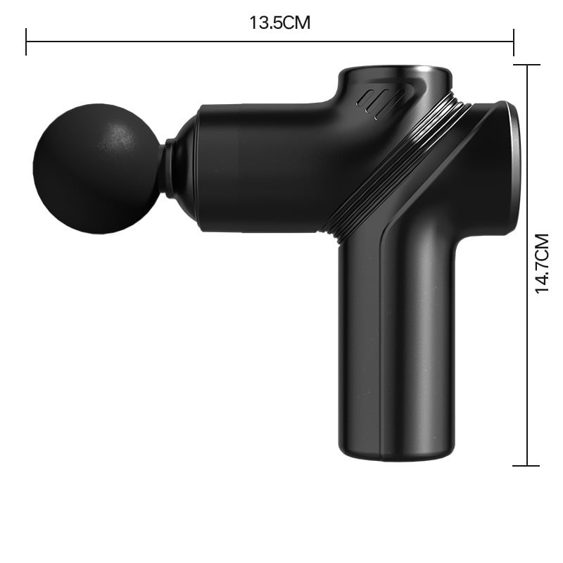 Massage Gun Deep Tissue, Silent Brushless Motor and Portable Massage Gun with 8 Interchangeable Heads for Deep Muscle Relief and Relaxation, Relax Gift,Black13.5*14.7cm