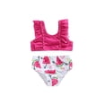 thumbnail image 1 of Faithtur Ensemble Bikini Fille Tops Patchwork Sans Manches avec Slip Imprimé Pastèque/ananas, 1 of 9