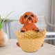 thumbnail image 4 of Cesta con estatua de perro y cachorro para guardar objetos decorativos para el hogar, entrada, sala de estar. Marrón, 4 of 9