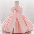 thumbnail image 5 of IDOPIP Flower Girls Bowknot Tutu Dress for Kids Baby Wedding Birthday Party Baptism Formal Dresses, 5 of 8