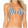 Womens Swimwear Danni Lurex Stripe Triangle Bikini Top XL