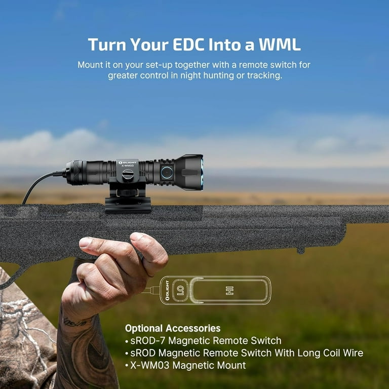 Olight Javelot Long Range Outdoor Flashlight w/Holster, 1350