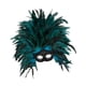 thumbnail image 3 of Tocado de plumas, accesorio de disfraz para carnaval, espectáculos escénicos Verde oscuro, 3 of 9