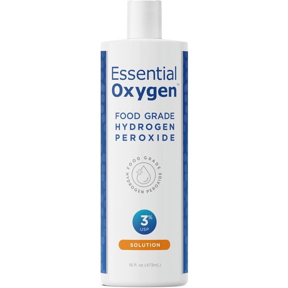 Food Grade Hydrogen Peroxide, Natural Cleaner, 3% USP, White, 16 Ounce