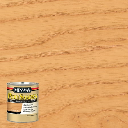 Minwax PolyShades 275 VOC, Satin, Classic Oak, 1/2 Pint