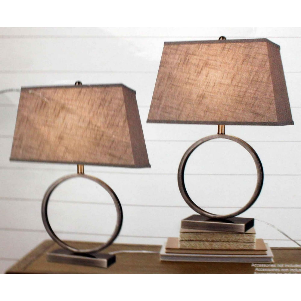 Bridgeport Designs Set of 2 Halo Metal Table Lamps