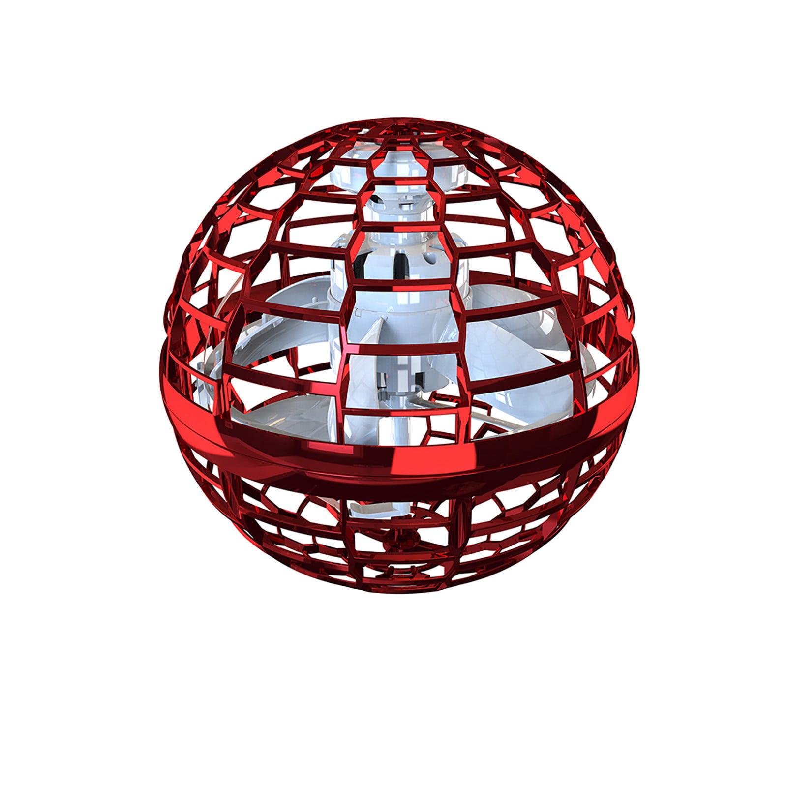 Flying Ball Toys Built-in RGB Lights Spinner 360 Rotating Spinning UFO Safe for Kids and Adults red Magic Nebula Orb Globe Shape Magic Controller Mini Drone 