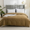 thumbnail image 2 of Sentmoon Comforter Cover Bedding Set Washed Solid Color Core Soft Comforter Style Dorm Bed Set Breathable Lightweight Cozy Fabric Fresh Tone Set for Apartment Guest Room and Easy Refresh, 2 of 8