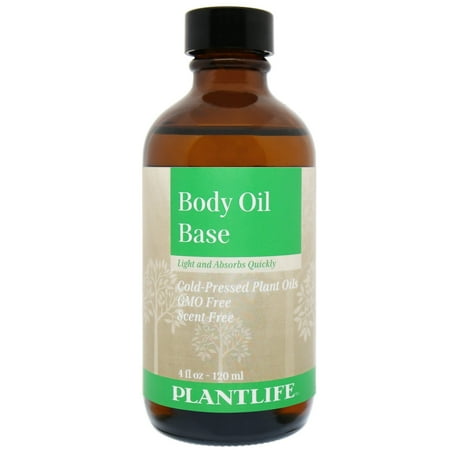 Plantlife Body Oil Base Carrier Oil – Cold Pressed Non-GMO and Gluten Free Carrier Oils – For Skin Hair and Personal Care – 4 oz