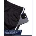thumbnail image 2 of Pantalones cortos de baloncesto Reebok Lightweight para niños, tallas 10 a 12, color negro, 2 of 7