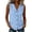 Light Blue, variant on Noric Women's Sleeveless Button Down Blouse V Neck Solid Color Summer Casual Loose Fit Tank Tops