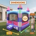 thumbnail image 2 of Pogo Crossover Inflatable Bounce House with Blower, Deluxe Pink Castle Kids Jumper, 2 of 8