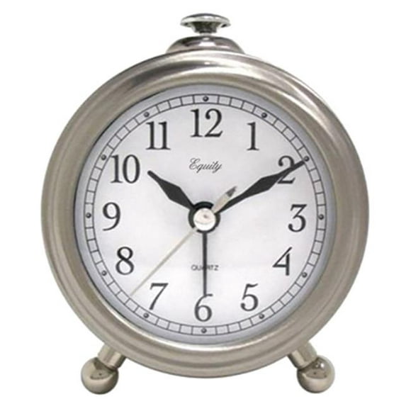 La Crosse Technology Ltd 25655 Silver Table Alarm Clock